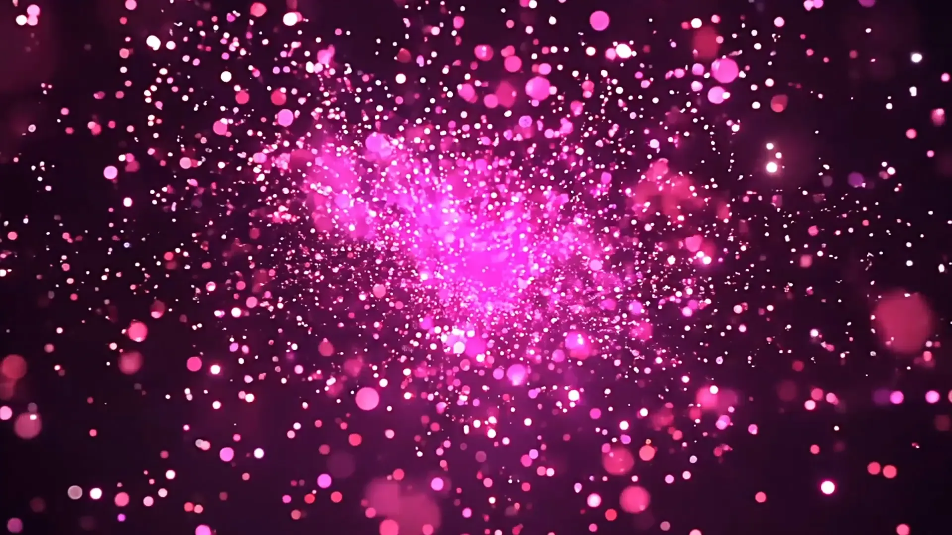 Glowing Pink Particle Burst Overlay for Beauty and Fashion Videos